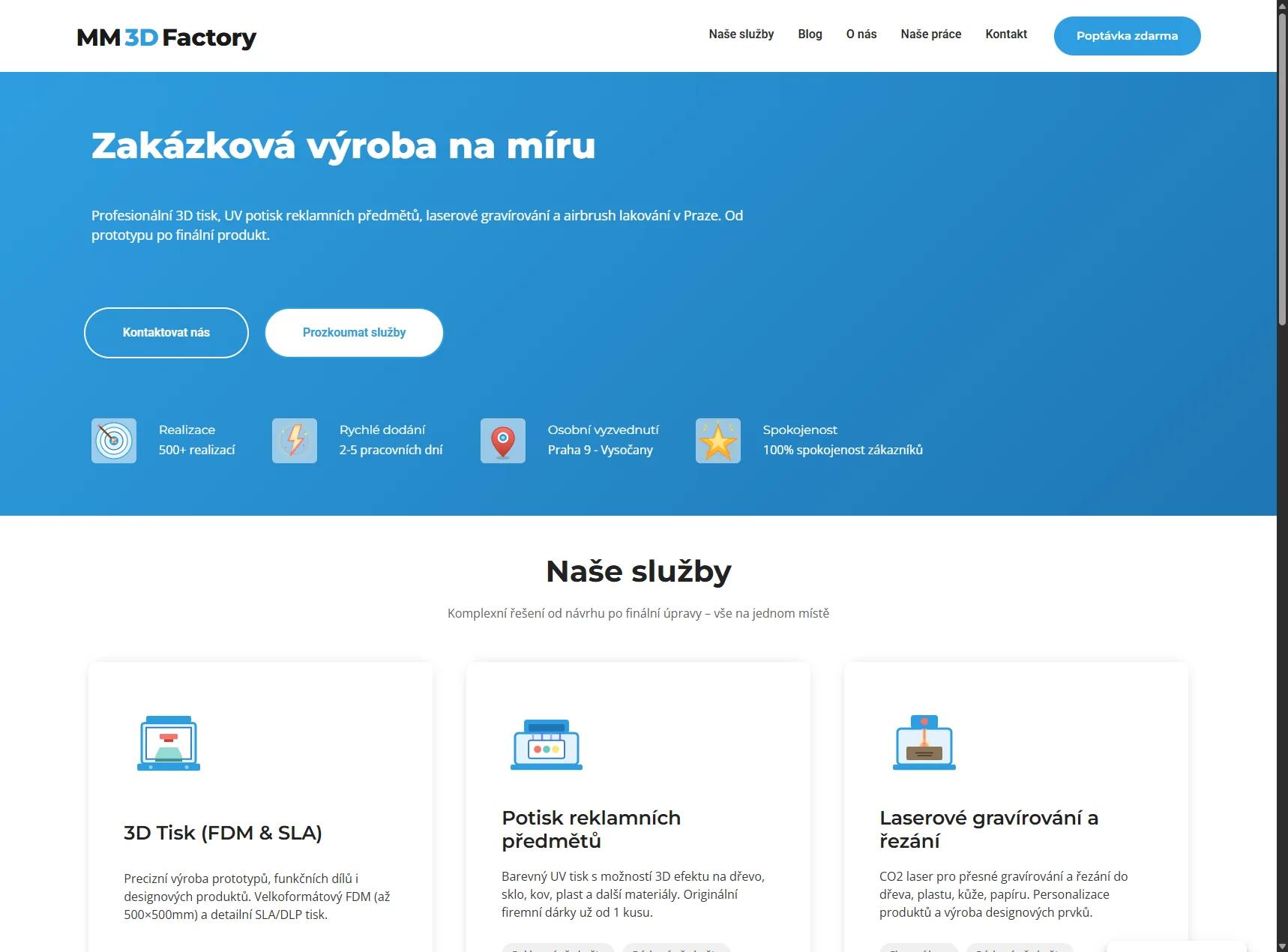 MM3D Factory — Profesionální 3D tisk